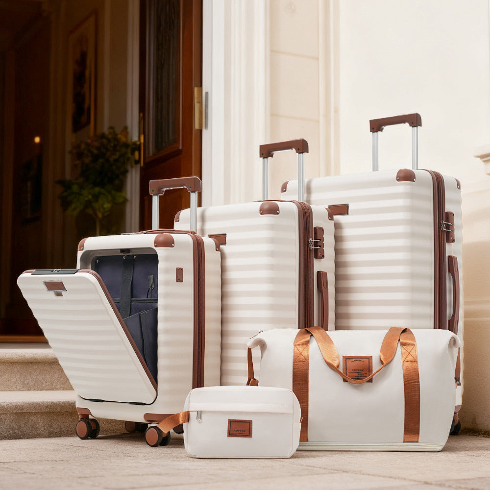 5-Piece ABS Hardshell Carry-On Luggage Set with Spinner Wheels,