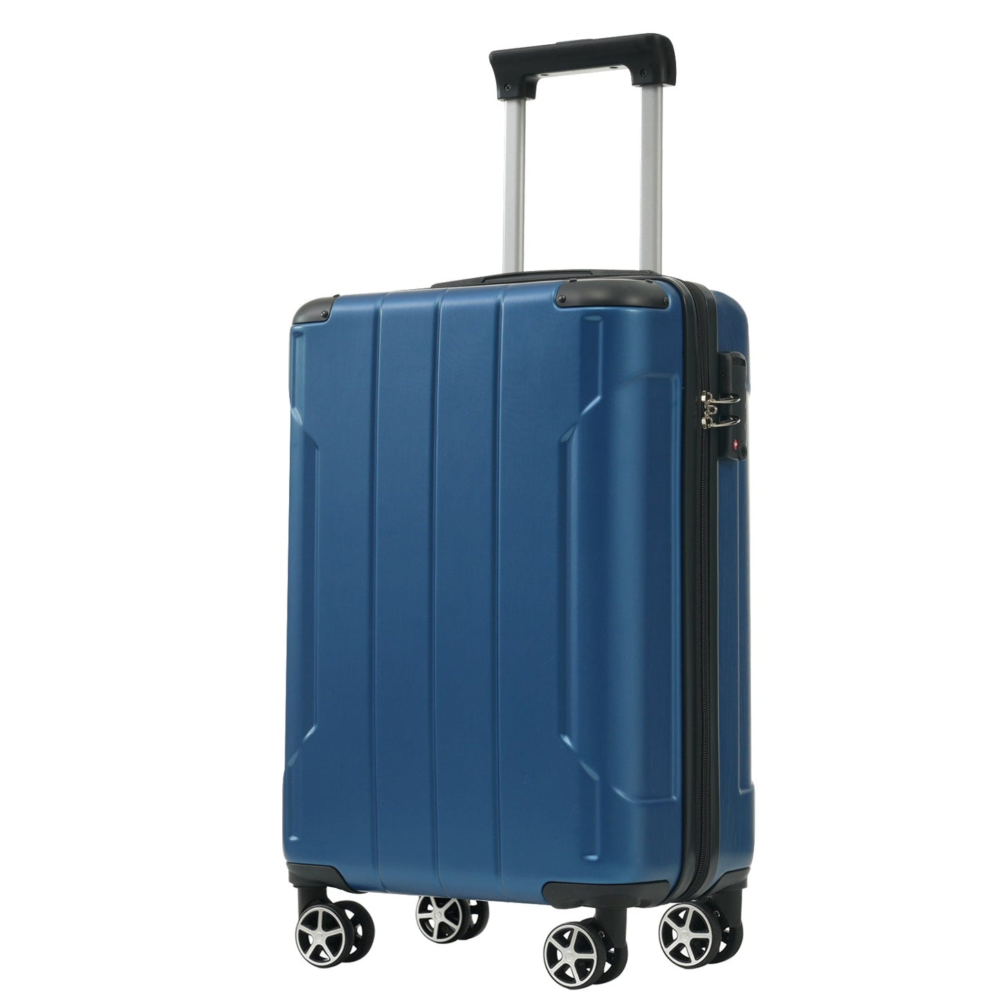 Luggage Set Black Brown ABS for travel organization