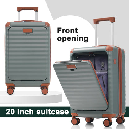 5-Piece ABS Hardshell Carry-On Luggage Set with Spinner Wheels,