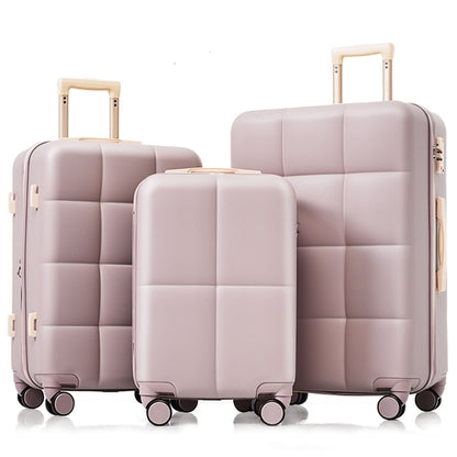 Luggage Set Light Gray ABS for travel organization
