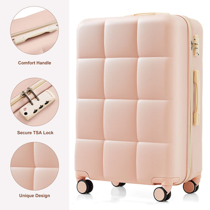 Luggage Set Light Gray ABS for travel organization