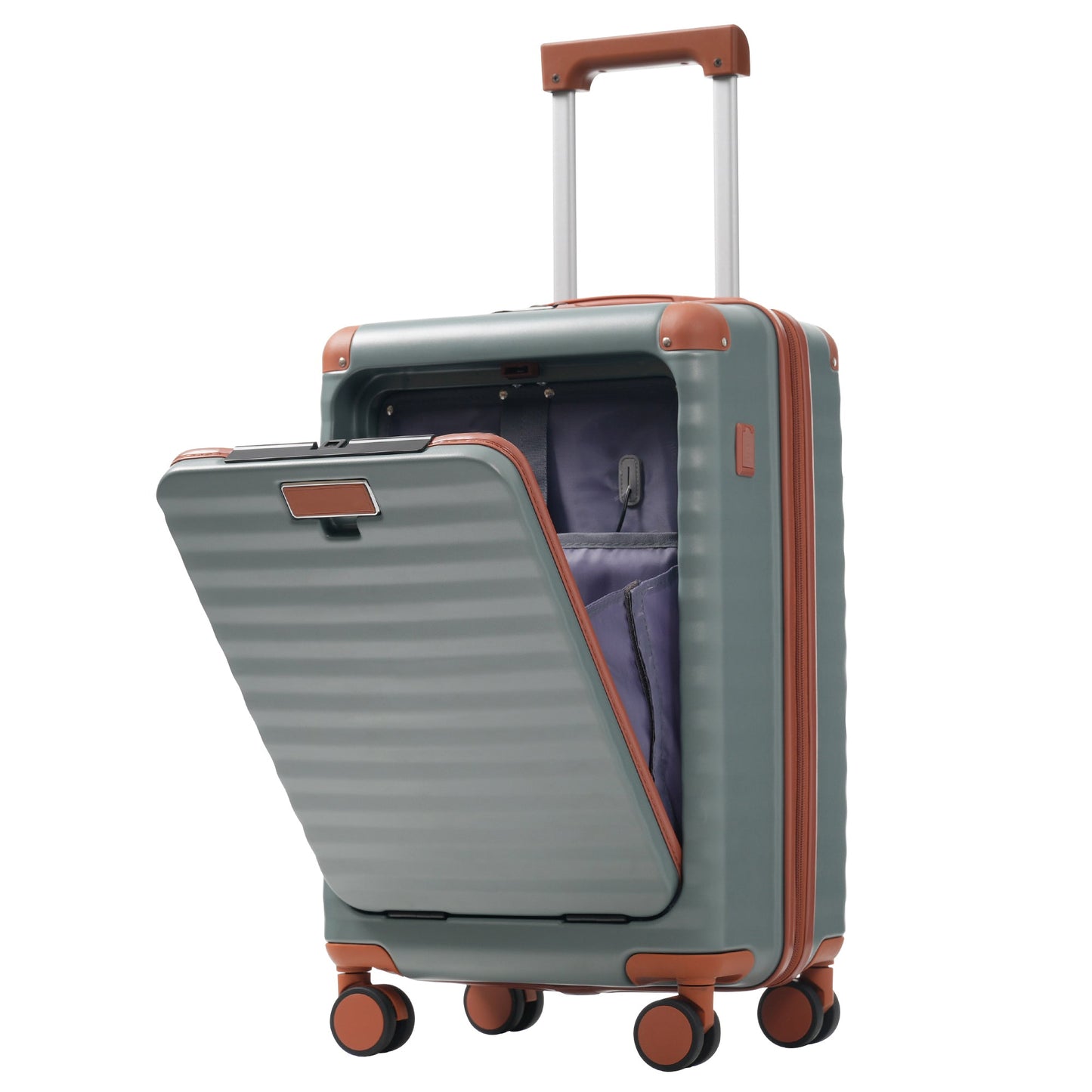 5-Piece ABS Hardshell Carry-On Luggage Set with Spinner Wheels,
