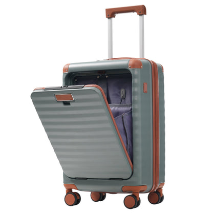 5-Piece ABS Hardshell Carry-On Luggage Set with Spinner Wheels,