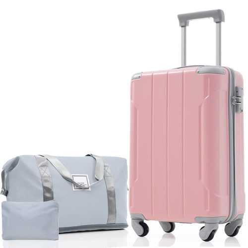 Luggage Set Black Brown ABS for travel organization