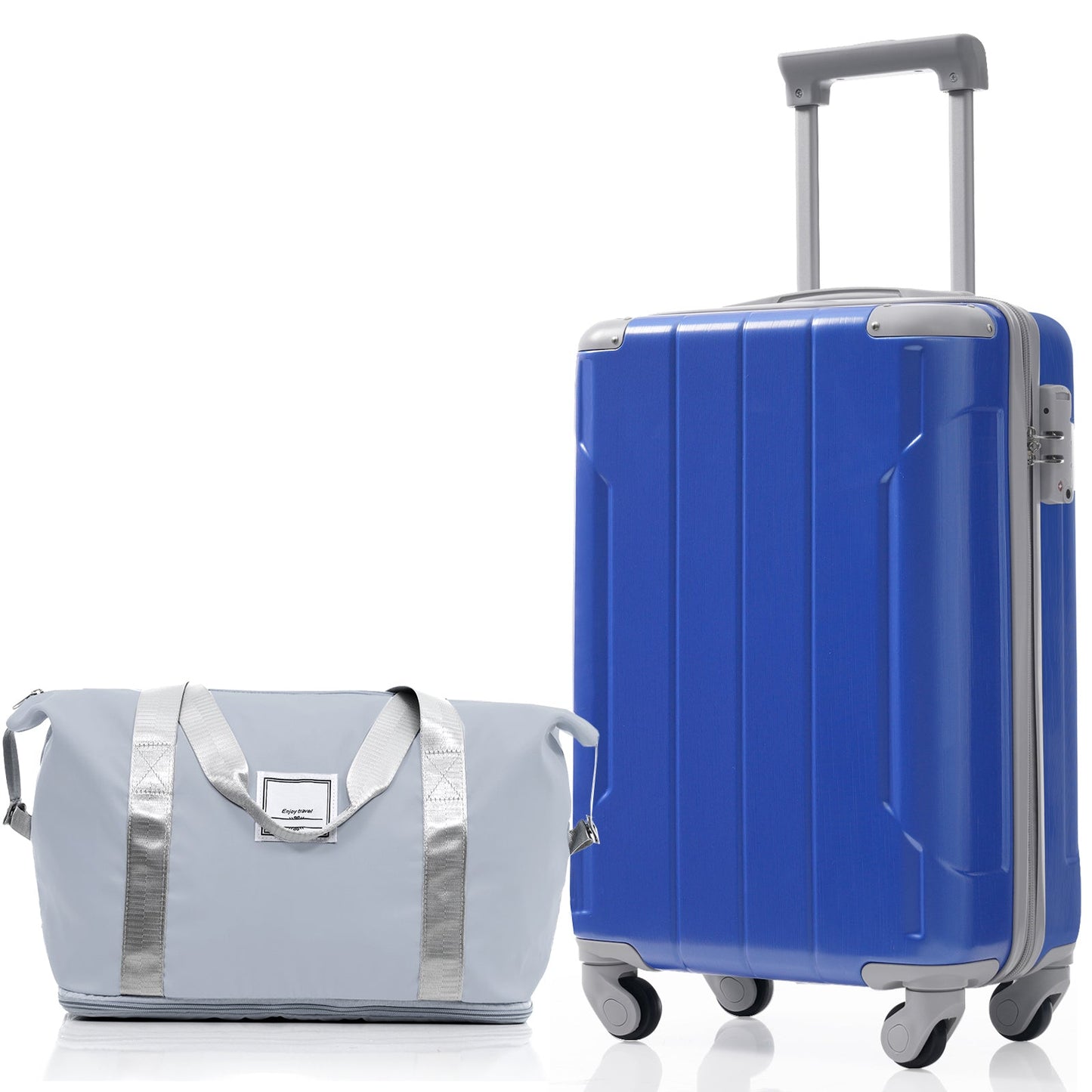 Luggage Set Black Brown ABS for travel organization