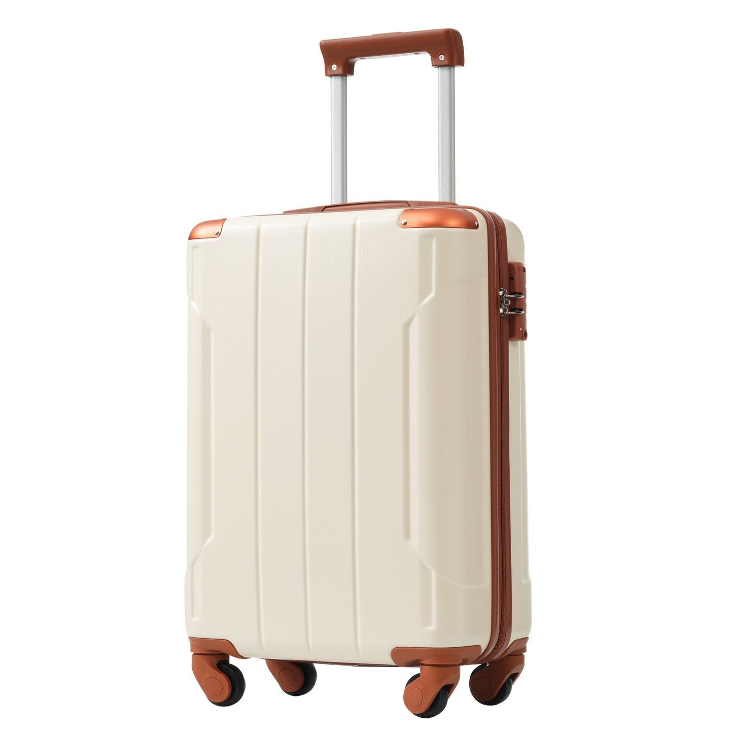 Luggage Set Black Brown ABS for travel organization