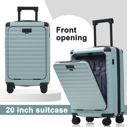5-Piece ABS Hardshell Carry-On Luggage Set with Spinner Wheels,