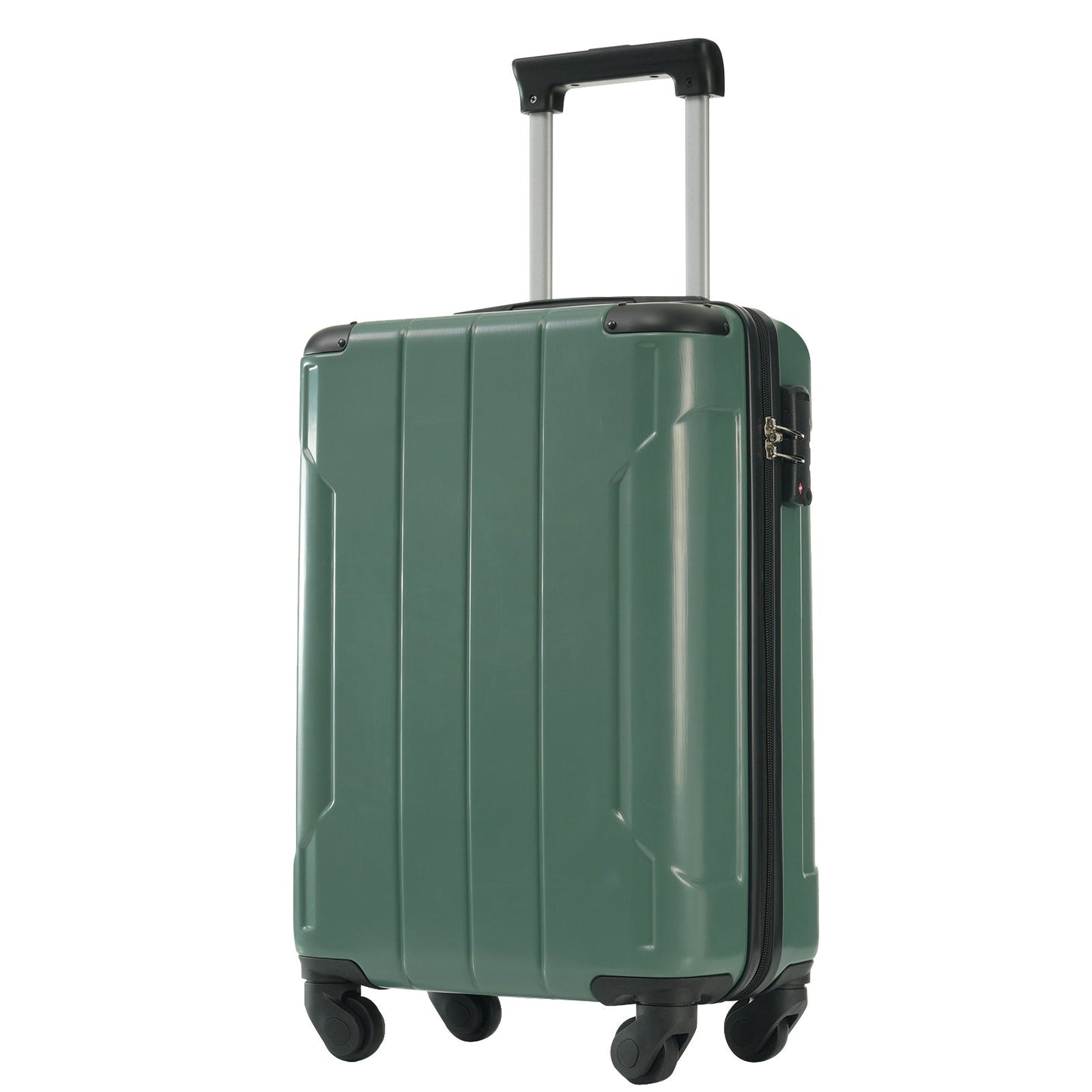 Luggage Set Black Brown ABS for travel organization
