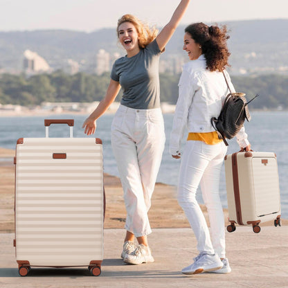 5-Piece ABS Hardshell Carry-On Luggage Set with Spinner Wheels,