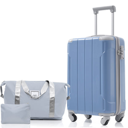 Luggage Set Black Brown ABS for travel organization
