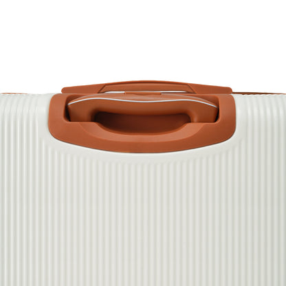 Black and Copper and Cream 3-Piece ABS Hardshell Carry-On Luggage Set