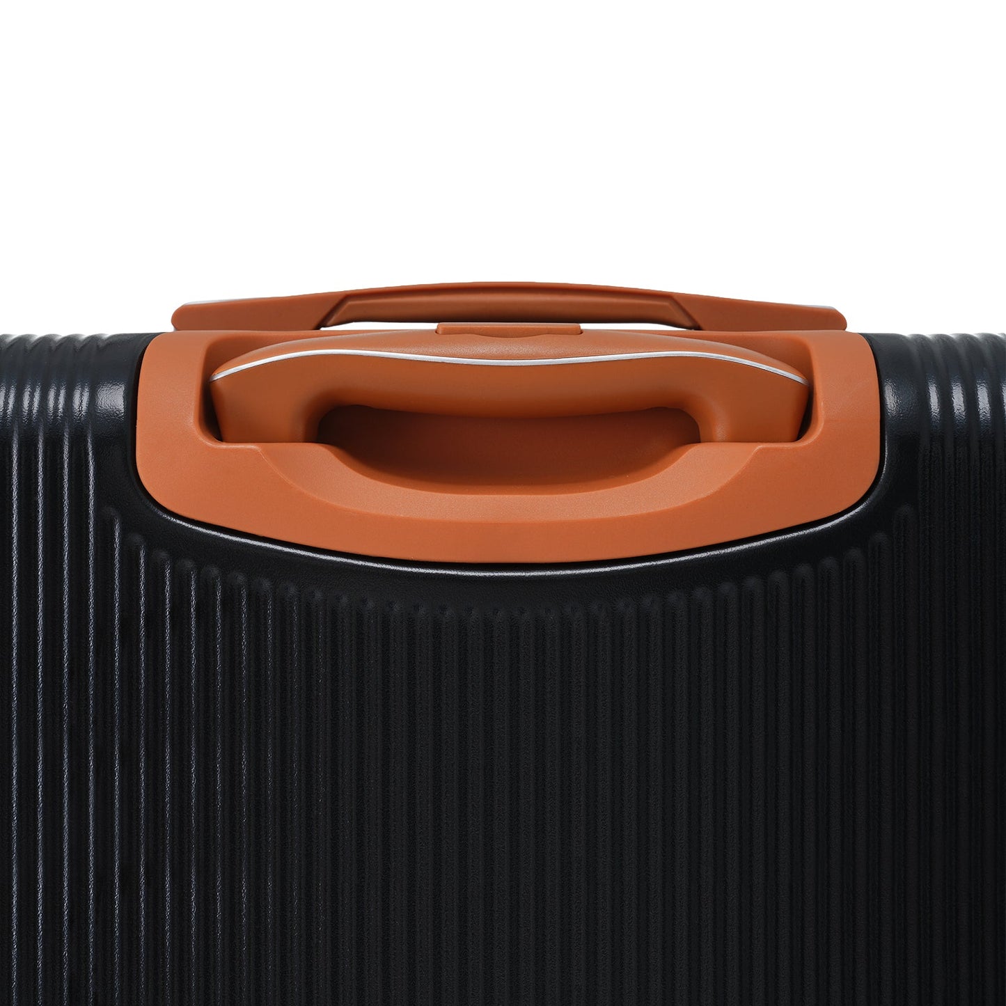 Black and Copper and Cream 3-Piece ABS Hardshell Carry-On Luggage Set