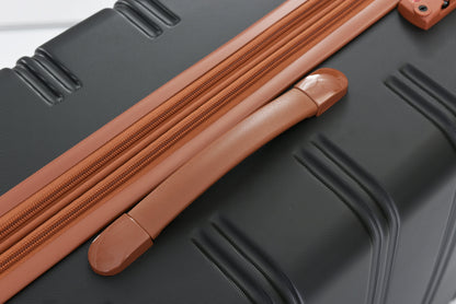 Luggage Set Brown+White ABS for travel organization
