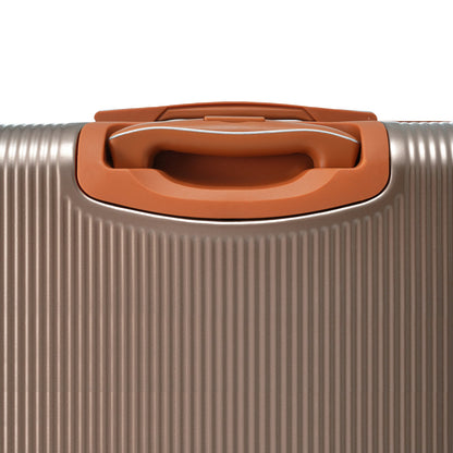 Black and Copper and Cream 3-Piece ABS Hardshell Carry-On Luggage Set