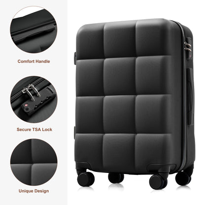 Luggage Set Light Gray ABS for travel organization