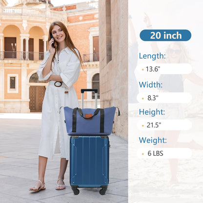 Luggage Set Black Brown ABS for travel organization