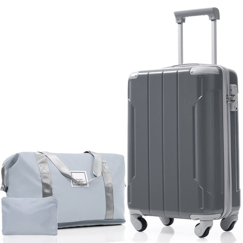Luggage Set Black Brown ABS for travel organization