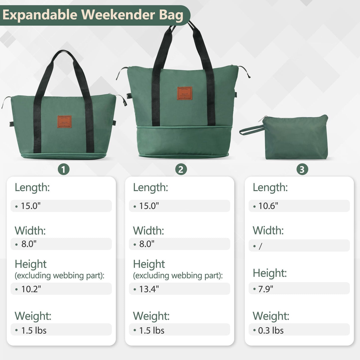 Luggage Set Black Brown ABS for travel organization