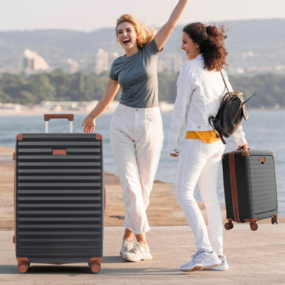 5-Piece ABS Hardshell Carry-On Luggage Set with Spinner Wheels,