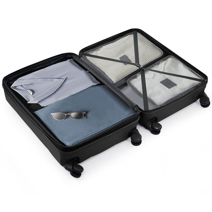 Luggage Set Light Gray ABS for travel organization