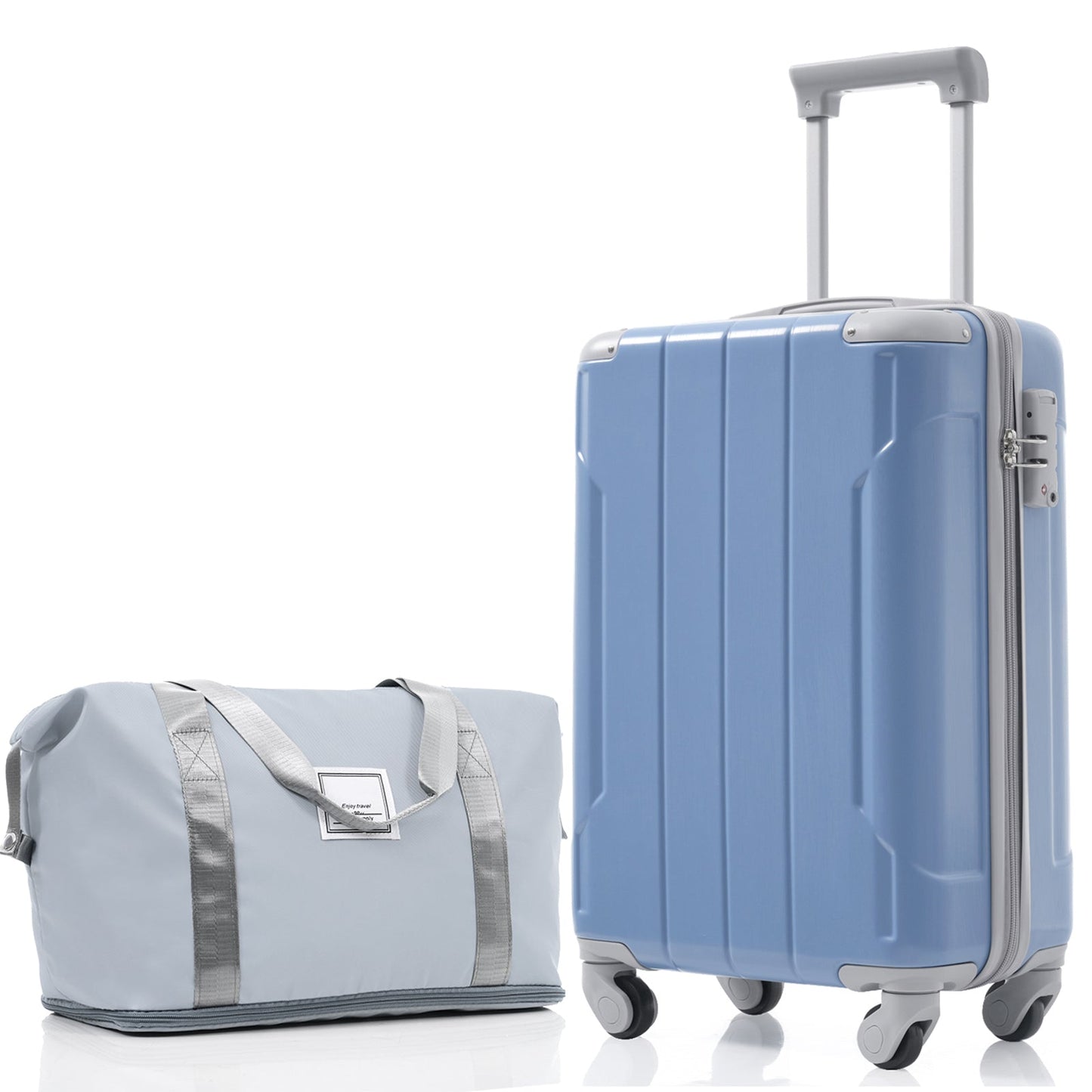 Luggage Set Black Brown ABS for travel organization