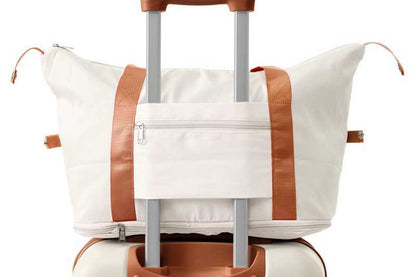 Luggage Set Brown+White ABS for travel organization