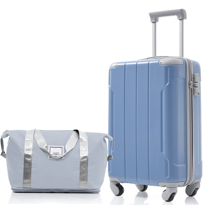 Luggage Set Black Brown ABS for travel organization