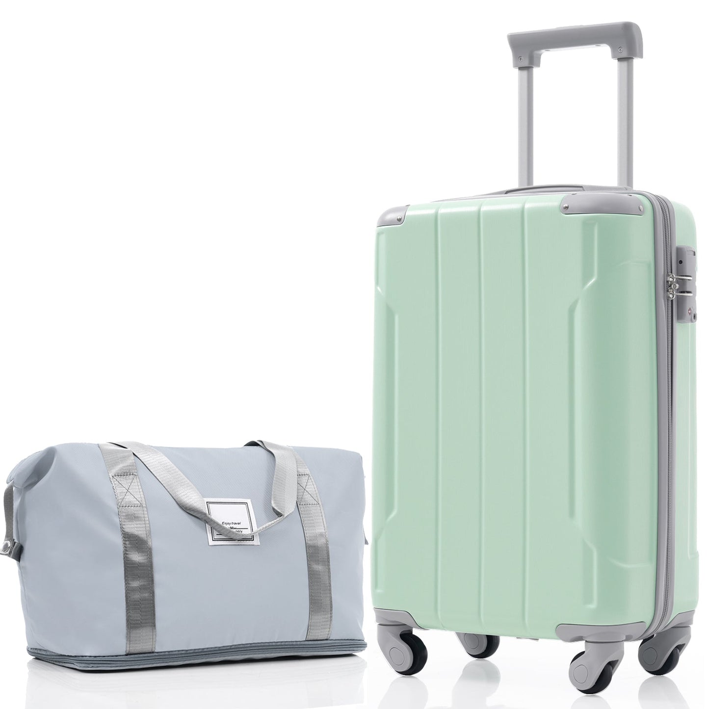 Luggage Set Black Brown ABS for travel organization