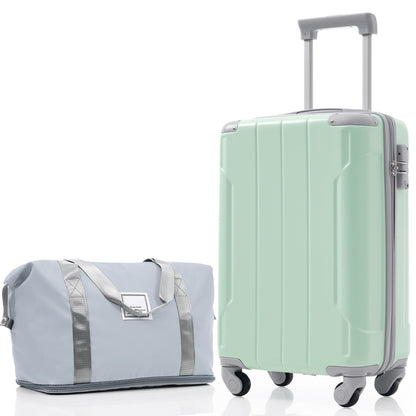 Luggage Set Black Brown ABS for travel organization