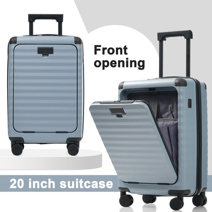 5-Piece ABS Hardshell Carry-On Luggage Set with Spinner Wheels,