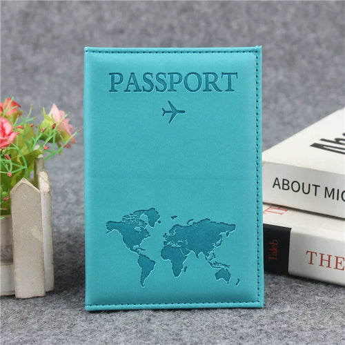 PU Leather Passport Cover For Men & Women Organizer - Protective Card