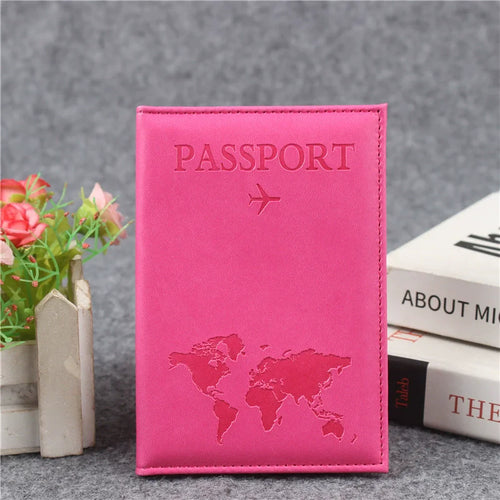 PU Leather Passport Cover For Men & Women Organizer - Protective Card