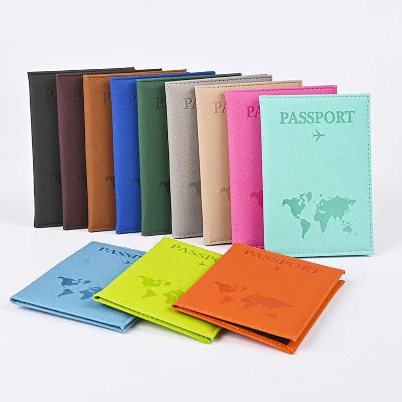 PU Leather Passport Cover For Men & Women Organizer - Protective Card