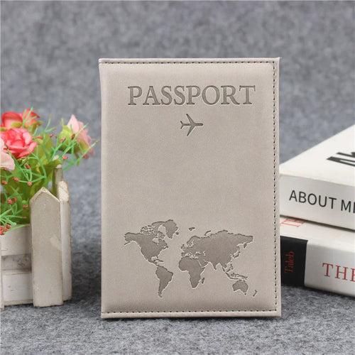 PU Leather Passport Cover For Men & Women Organizer - Protective Card