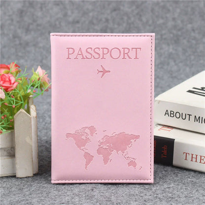 PU Leather Passport Cover For Men & Women Organizer - Protective Card