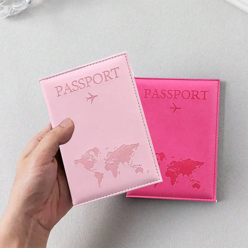 PU Leather Passport Cover For Men & Women Organizer - Protective Card