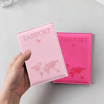 PU Leather Passport Cover For Men & Women Organizer - Protective Card