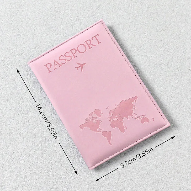 PU Leather Passport Cover For Men & Women Organizer - Protective Card