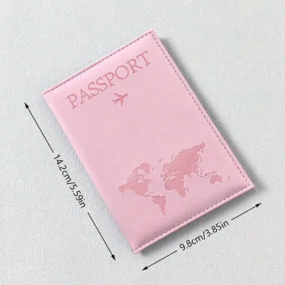 PU Leather Passport Cover For Men & Women Organizer - Protective Card