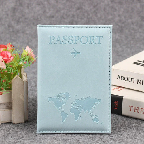 PU Leather Passport Cover For Men & Women Organizer - Protective Card