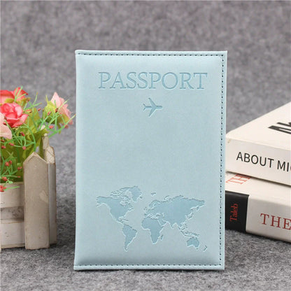 PU Leather Passport Cover For Men & Women Organizer - Protective Card