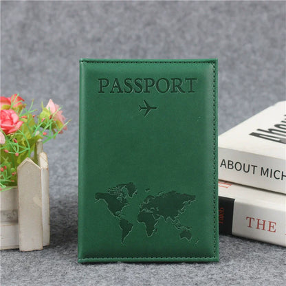 PU Leather Passport Cover For Men & Women Organizer - Protective Card