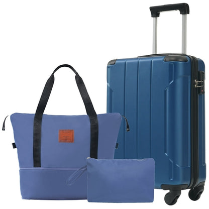 Luggage Set Black Brown ABS for travel organization