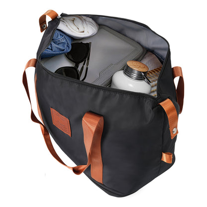 Luggage Set Black Brown ABS for travel organization