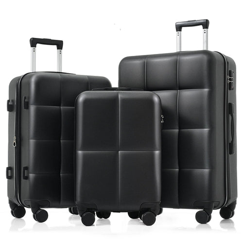 Luggage Set Light Gray ABS for travel organization