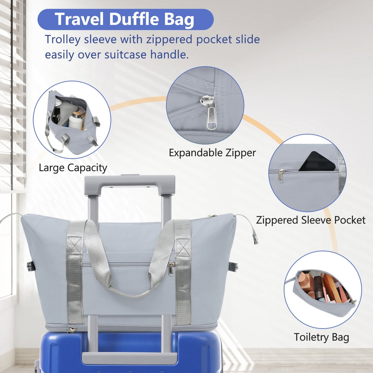 Luggage Set Black Brown ABS for travel organization