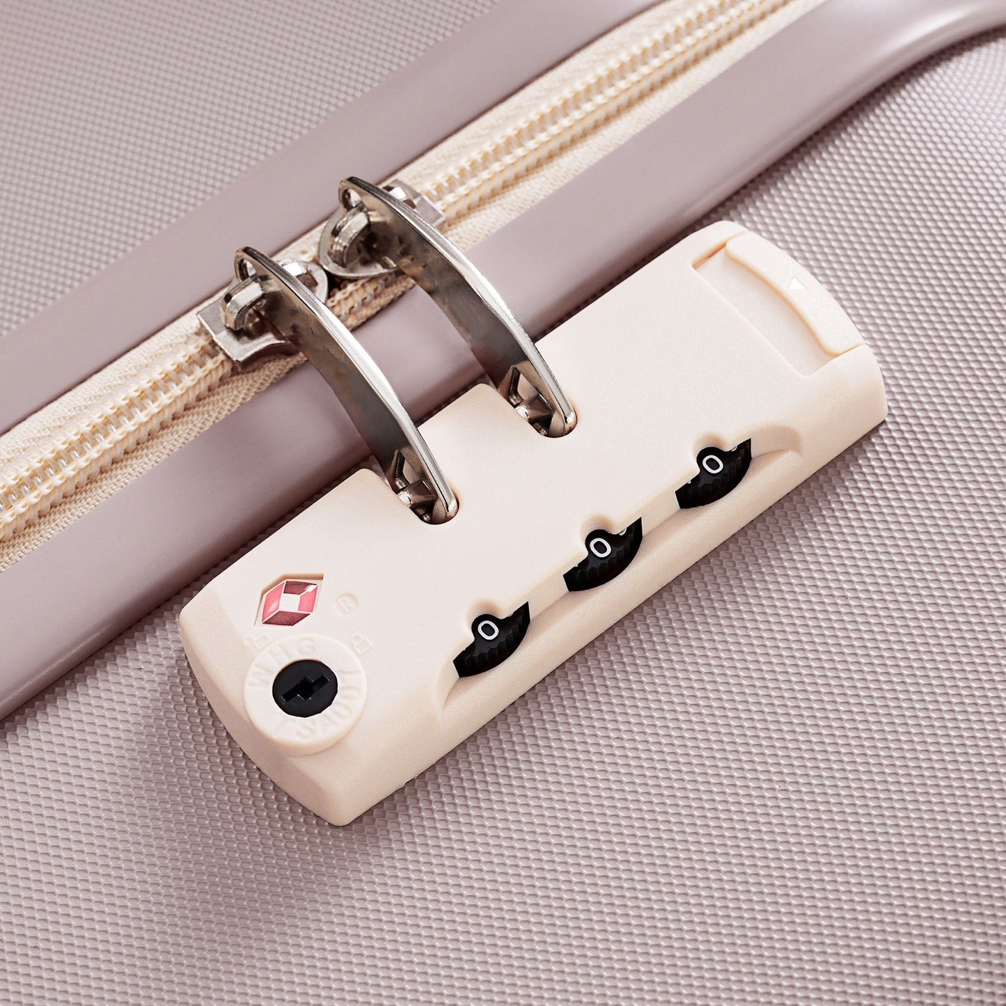 Luggage Set Light Gray ABS for travel organization