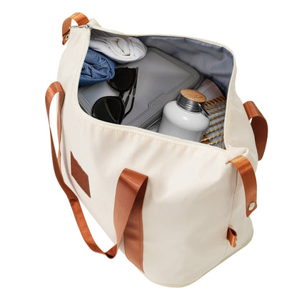 Brown white 6-Piece ABS Hardshell Luggage Set with TSA Lock,