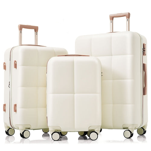 Luggage Set Light Gray ABS for travel organization