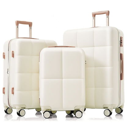 Luggage Set Light Gray ABS for travel organization